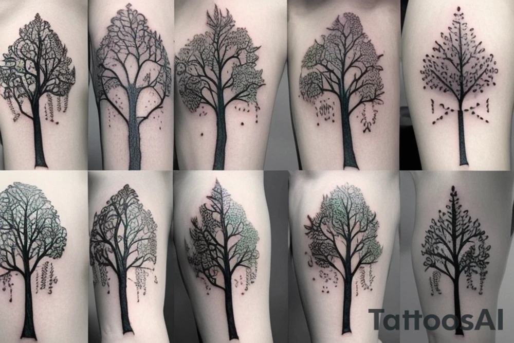 medieval tree tattoo idea