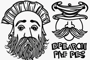 Bearded man at peace as monk tattoo idea
