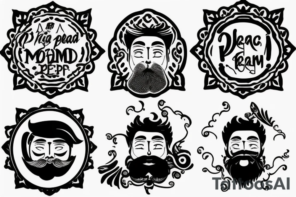 Bearded man at peace as monk tattoo idea