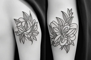 gardenia simple line tattoo tattoo idea