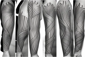 phoenix and gardenia simple line tattoo tattoo idea