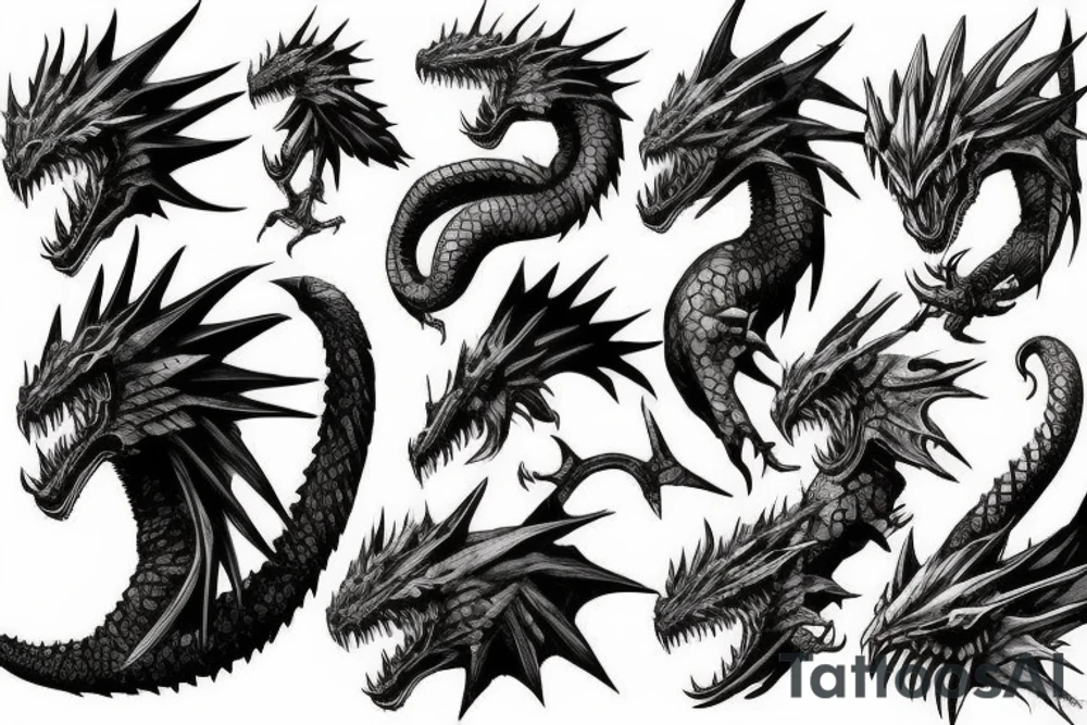 Monster hunter world dragon tattoo idea