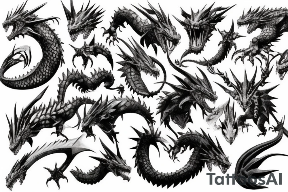 Monster hunter world dragon tattoo idea