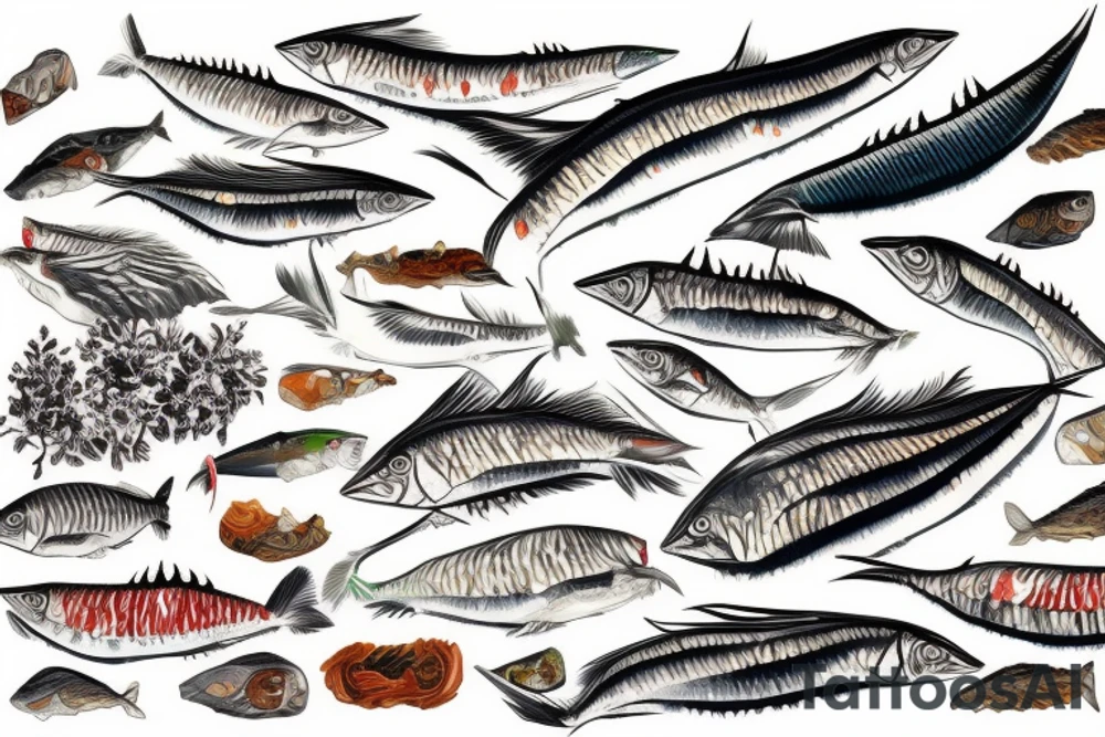 mackerel tattoo idea