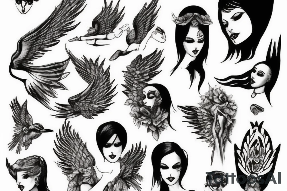 Silenced angel tattoo idea
