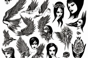 Silenced angel tattoo idea