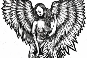 Chained Angel tattoo idea