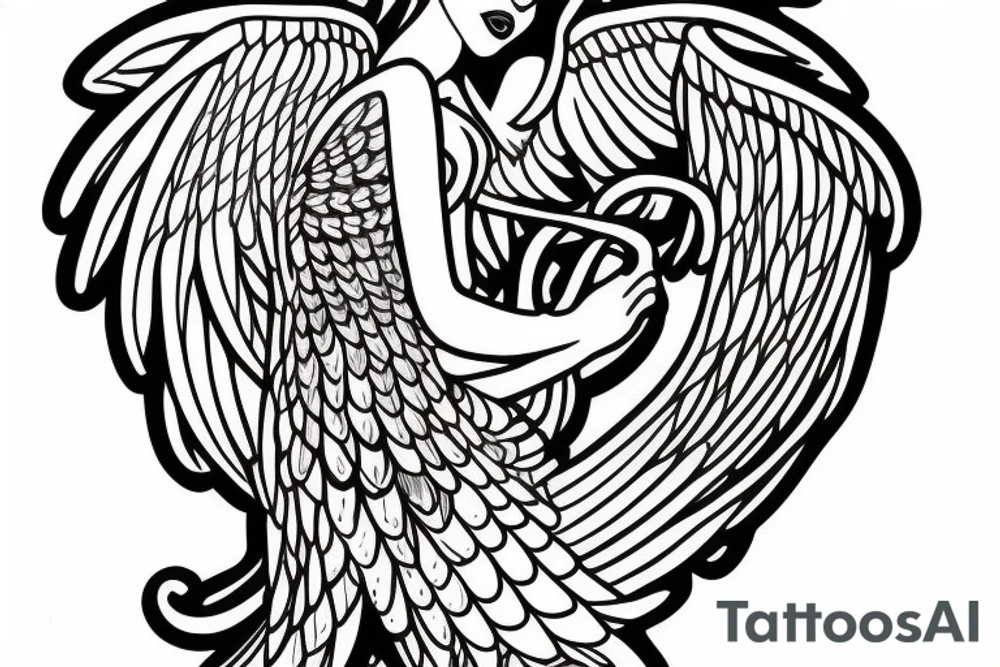 Chained Angel tattoo idea