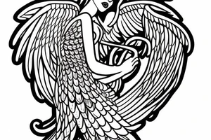 Chained Angel tattoo idea
