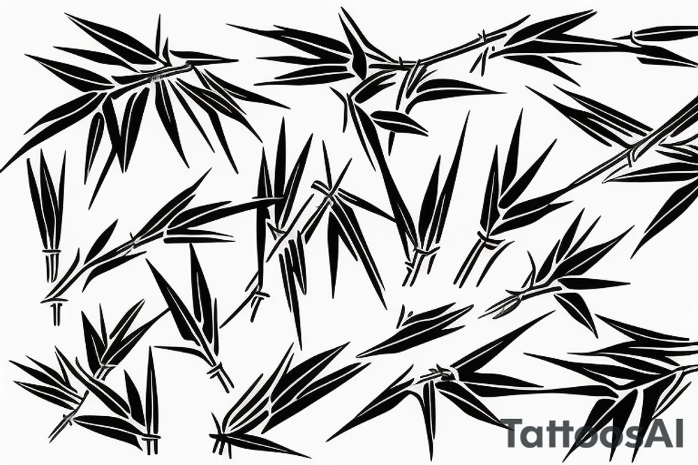Bamboo for man inner arm tattoo idea