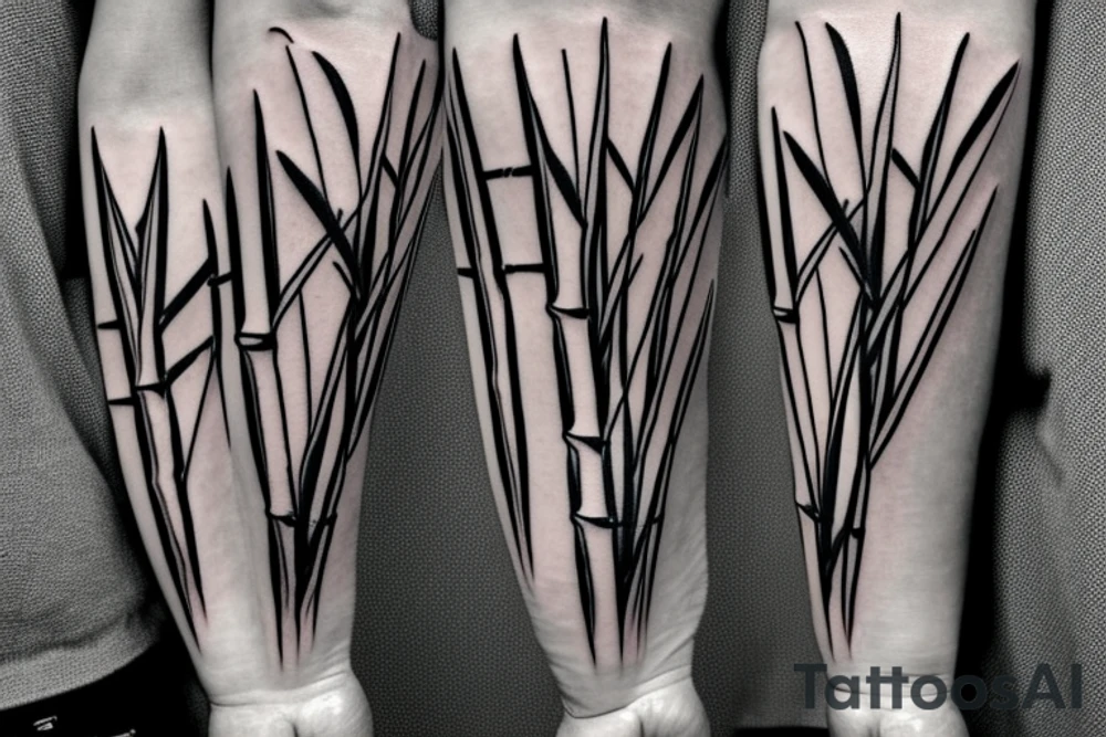 Bamboo for man inner arm tattoo idea
