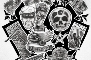 Army memorial tattoo idea