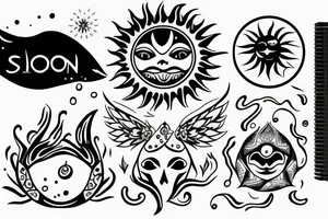 Sun Moon Eath water tattoo idea