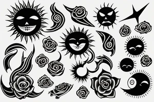 Sun Moon Eath water tattoo idea