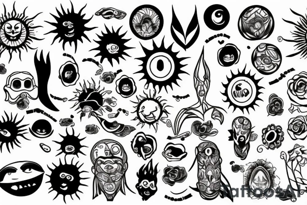 Sun in  Earth tattoo idea