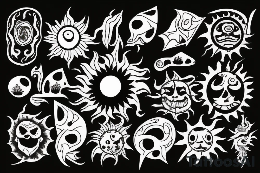 Sun in  Earth tattoo idea
