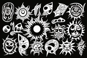 Sun in  Earth tattoo idea