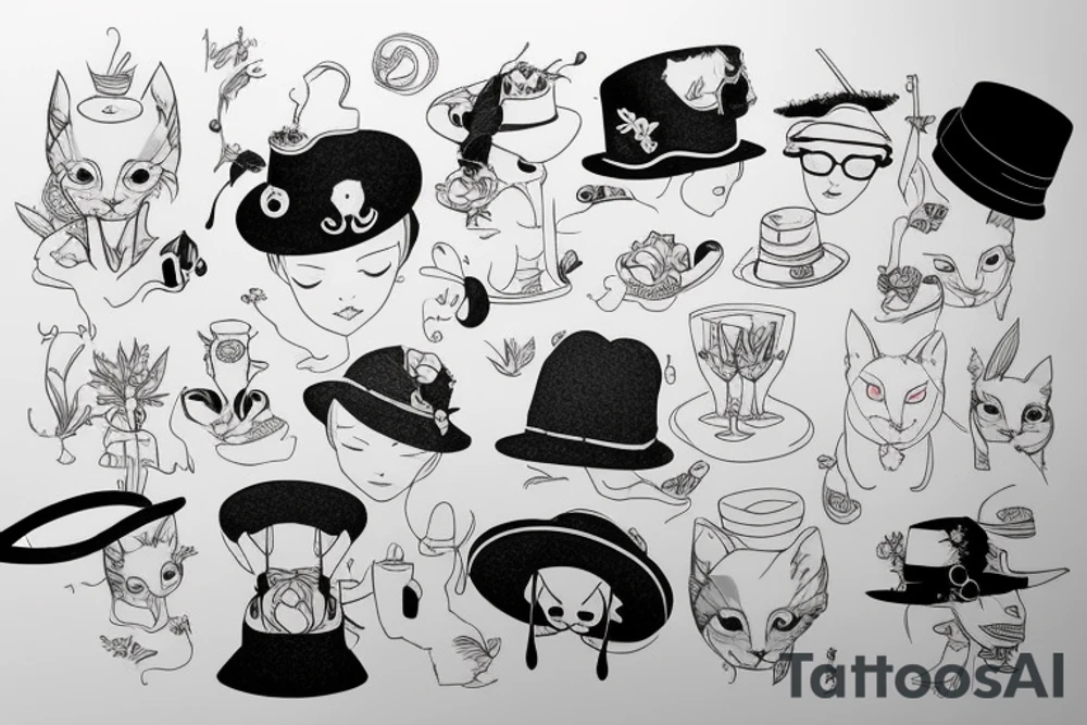 siamese cat, sit down, wearing a small straw hat like one piece tattoo idea siamese cat, sit down, wearing a small straw hat like one piece tattoo idea