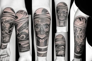man arm tatto space tattoo idea