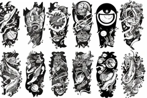 man arm tatto space tattoo idea