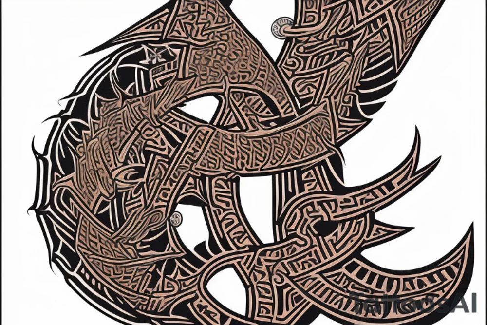 3d ankh bio engineering tattoo idea