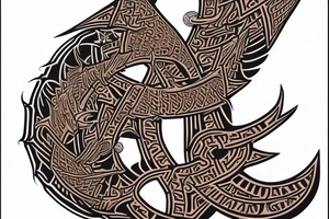 3d ankh bio engineering tattoo idea