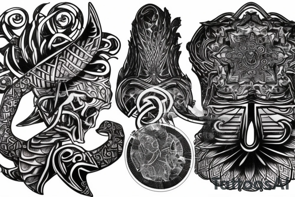 3d ankh bio engineering tattoo idea