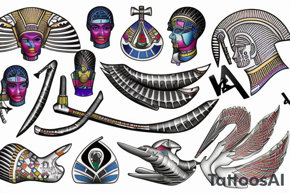 egyptian ankh bio engineering tattoo idea