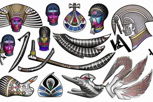 egyptian ankh bio engineering tattoo idea