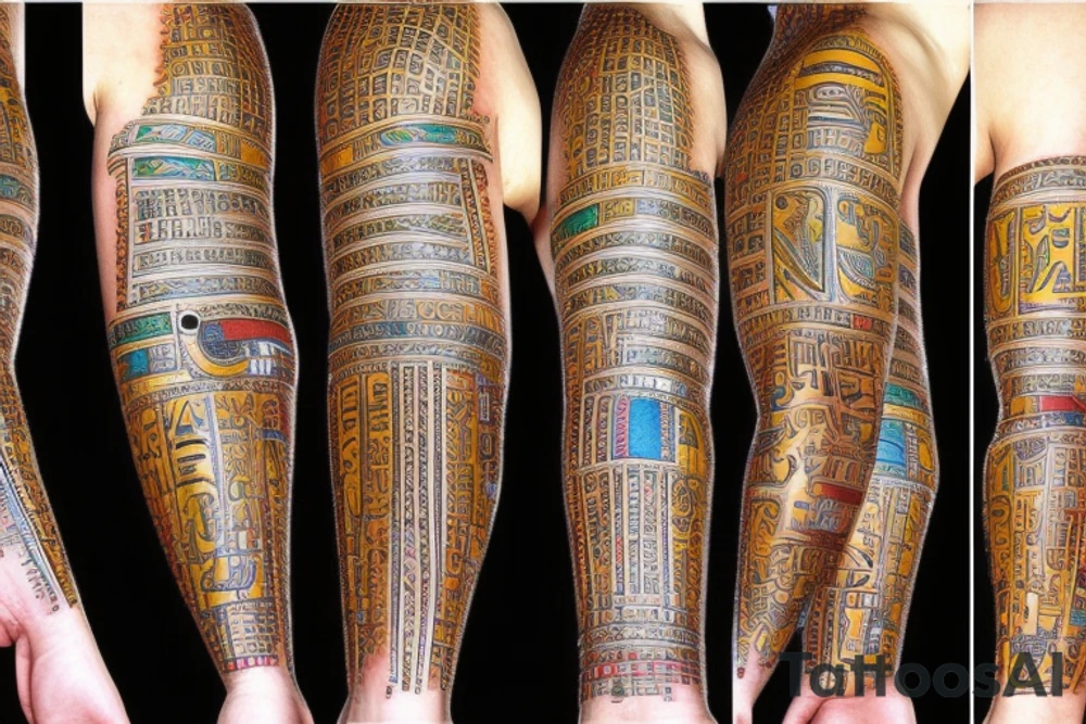 egyptian ankh bio engineering tattoo idea