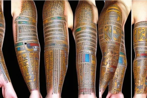 egyptian ankh bio engineering tattoo idea