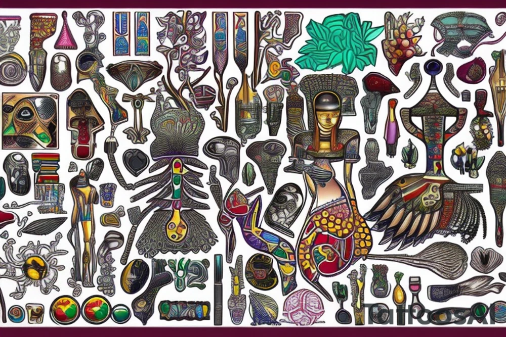 egyptian ankh bio engineering tattoo idea