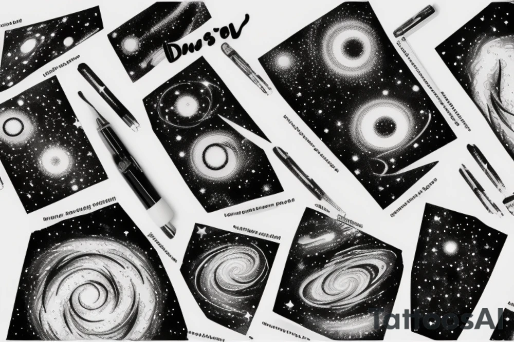 Stars, galaxies, star dust tattoo idea
