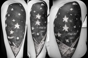 Stars, galaxies, star dust tattoo idea