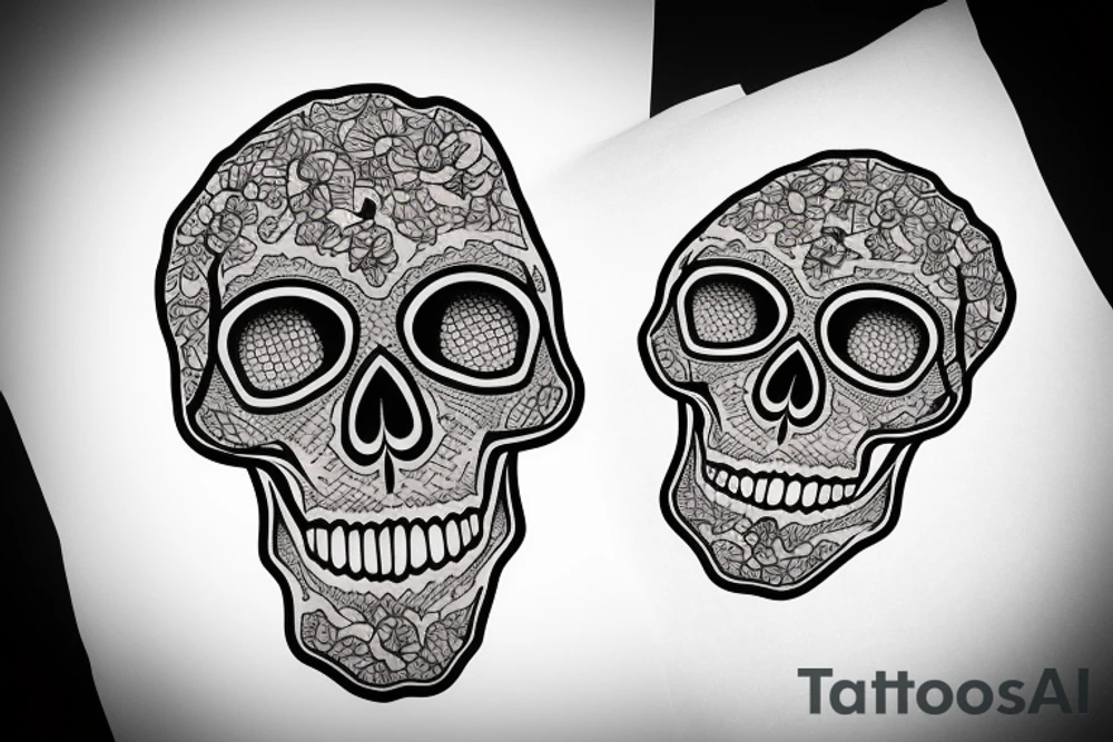 Skull motor tattoo idea