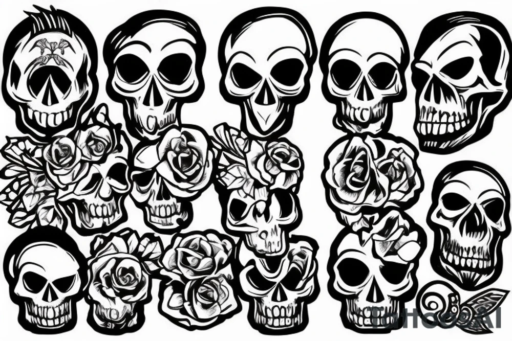 Skull, engine tattoo idea