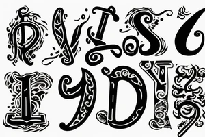 V letter in a flame tattoo idea