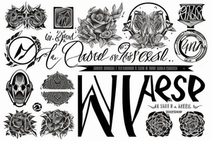 the words "in his name all oppression shall cease" tattoo idea