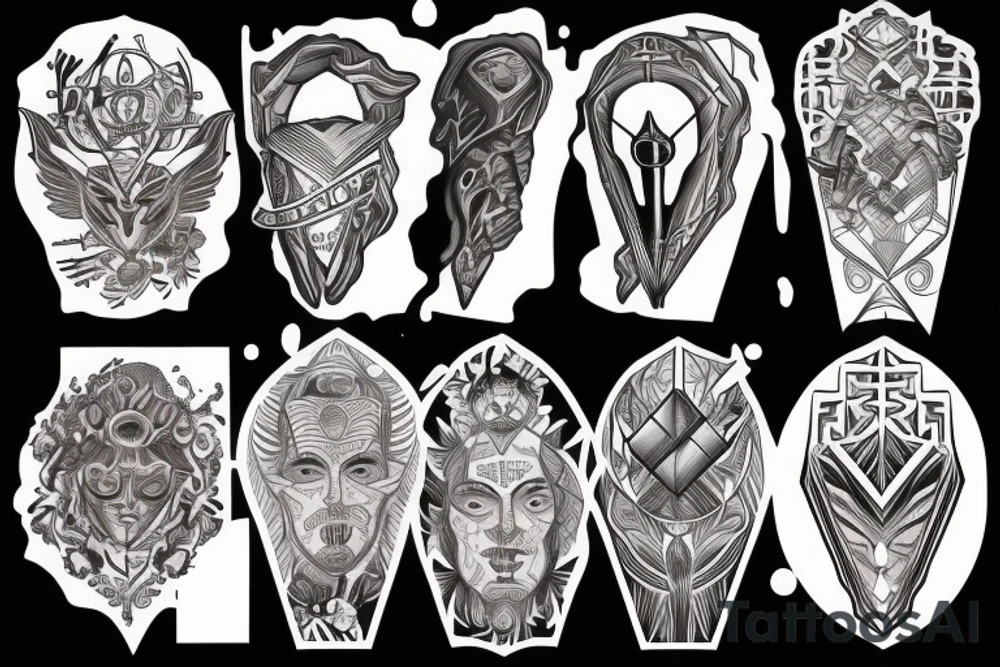 the words "in his name all oppression shall cease" tattoo idea