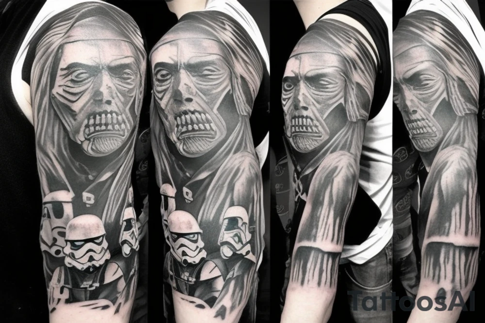 starwars zombie sleeve tattoo idea