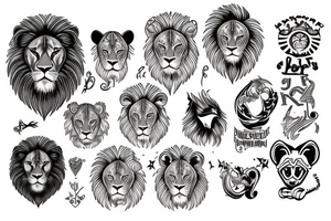 Lion family tattoo idea