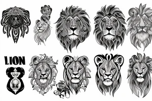 Lion family tattoo idea
