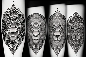 Lion family tattoo idea
