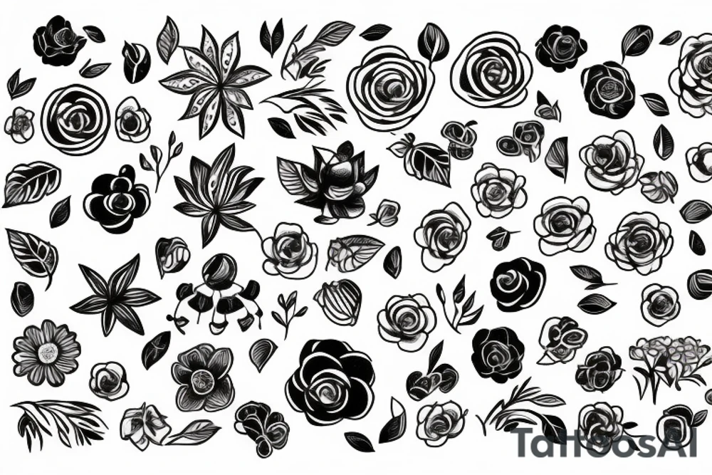 flowerly planet tattoo idea