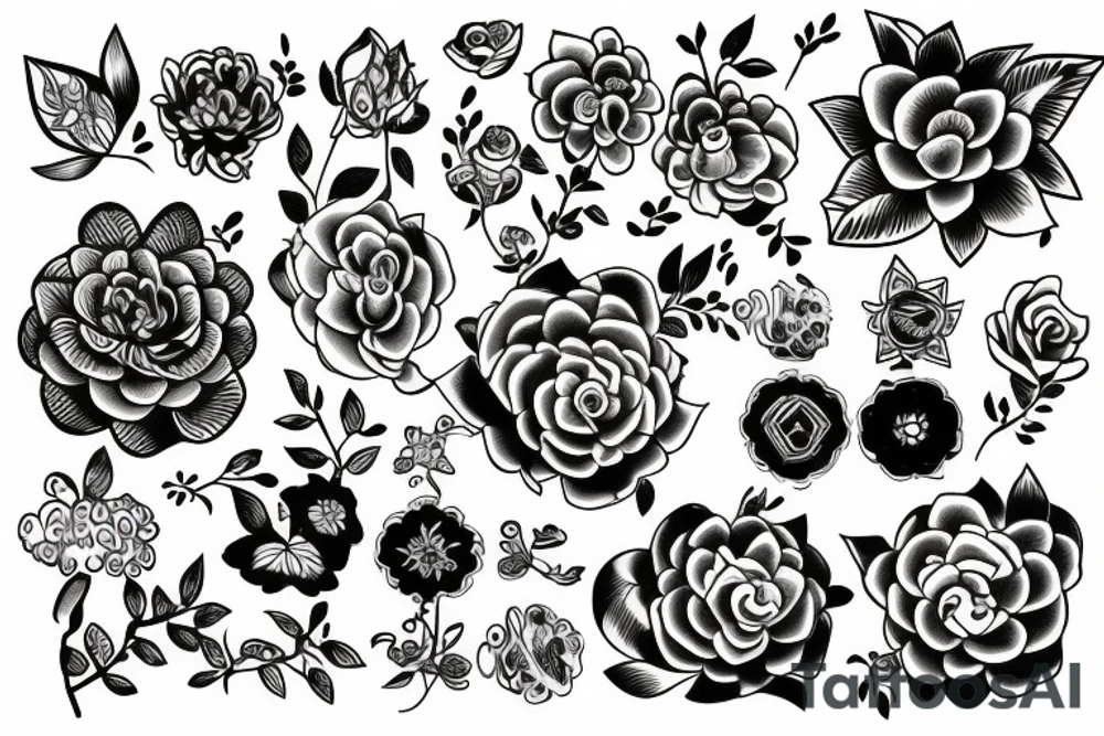 flowerly planet tattoo idea