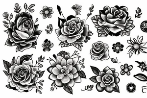 flowerly planet tattoo idea