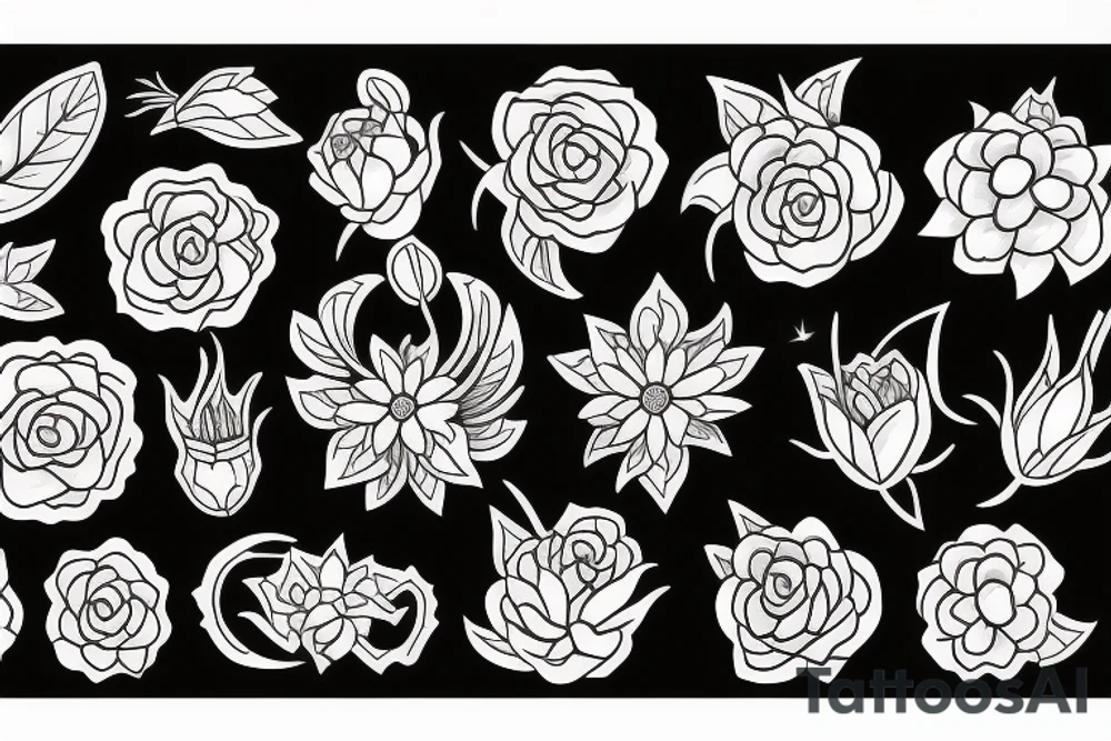 flowerly planet tattoo idea
