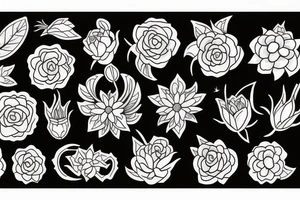 flowerly planet tattoo idea