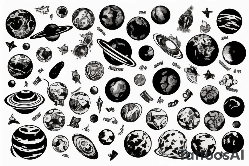 Planets tattoo idea
