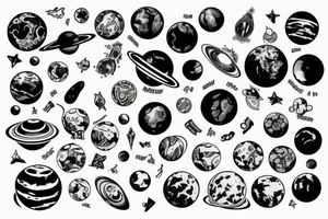 Planets tattoo idea